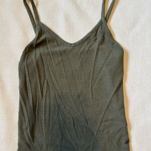 American Eagle Outfitters Dark Green Ribbed Camisole